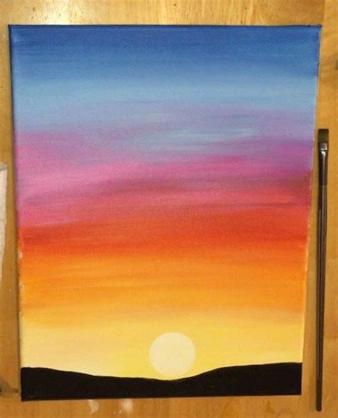 sunset painting on canvas|painting sunsets acrylics step by.